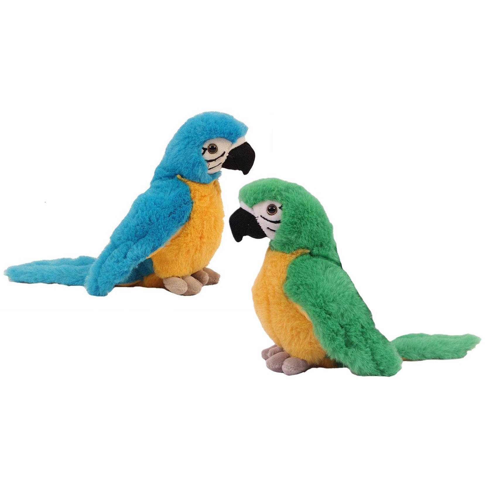 knuffeldier-papegaaien-set-2x-zachte-pluche-stof-premium-knuffels-groen-blauw-20-cm_10439144