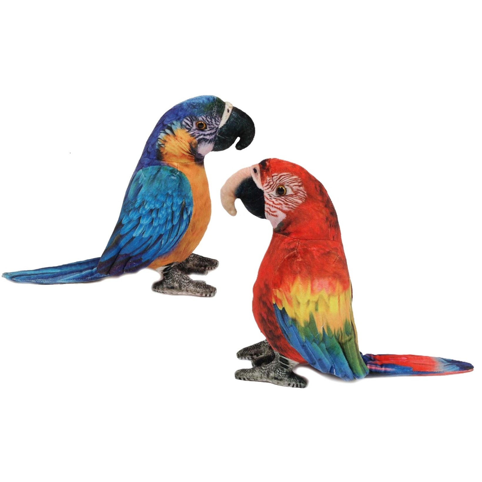 knuffeldier-papegaaien-set-2x-zachte-pluche-stof-premium-knuffels-rood-blauw-20-cm_10439145