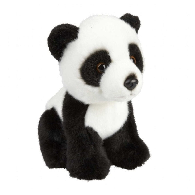 Ravensden panda knuffel - pluche - 18 cm - zwart/wit - knuffelbeer - Pluchen speelgoed