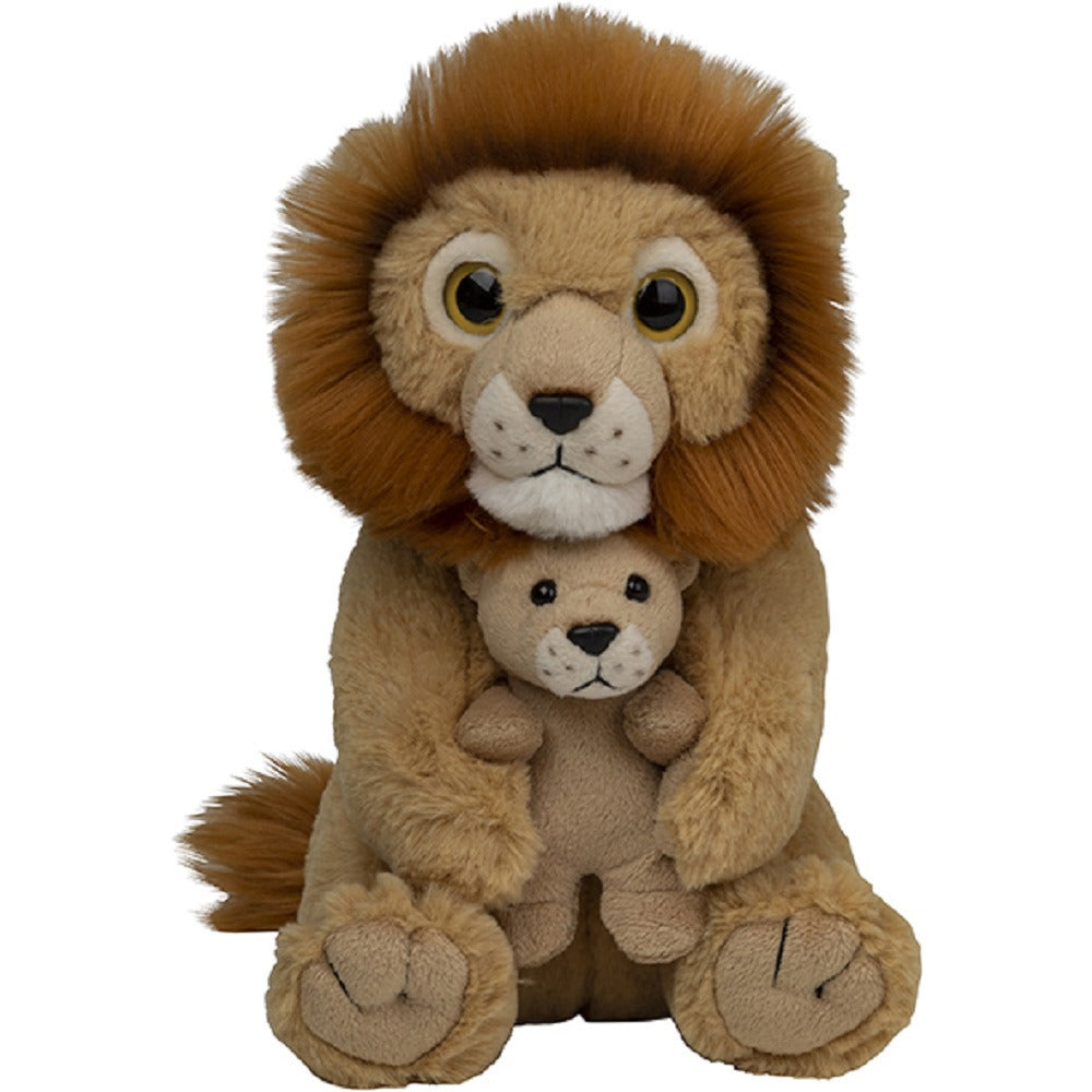 wild-republic-pluche-knuffeldier-leeuw-met-jong-22-cm-bruin-family-dieren_10318154