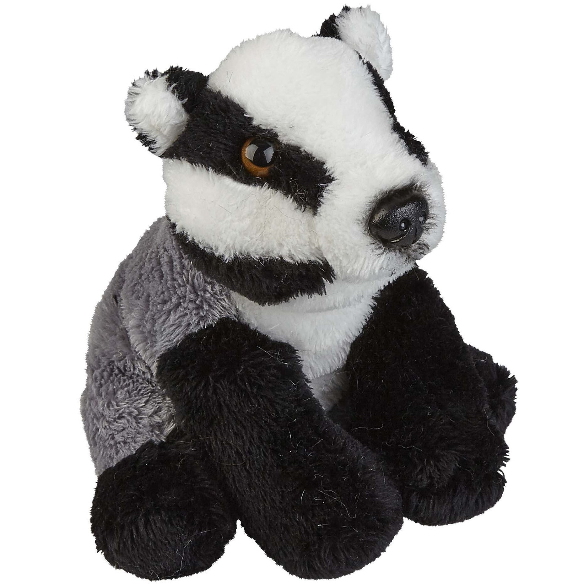 pluche-diereknuffel-das-15-cm-zwart-grijs-bosdieren-knuffel_10326157