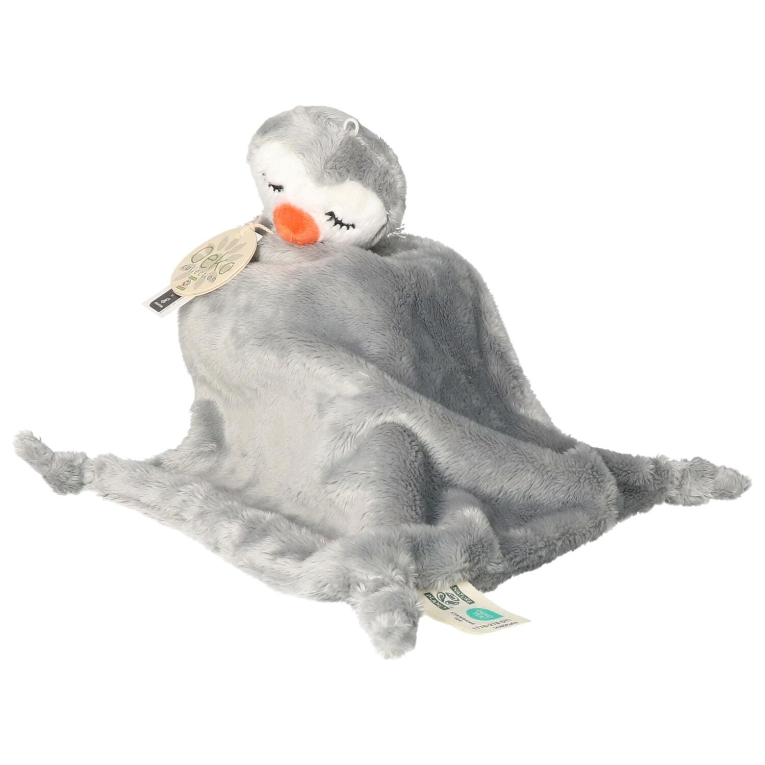 Nature Planet pinguin tuttel/knuffeldoekje - pluche - 40 cm - baby knuffel - kraamcadeau