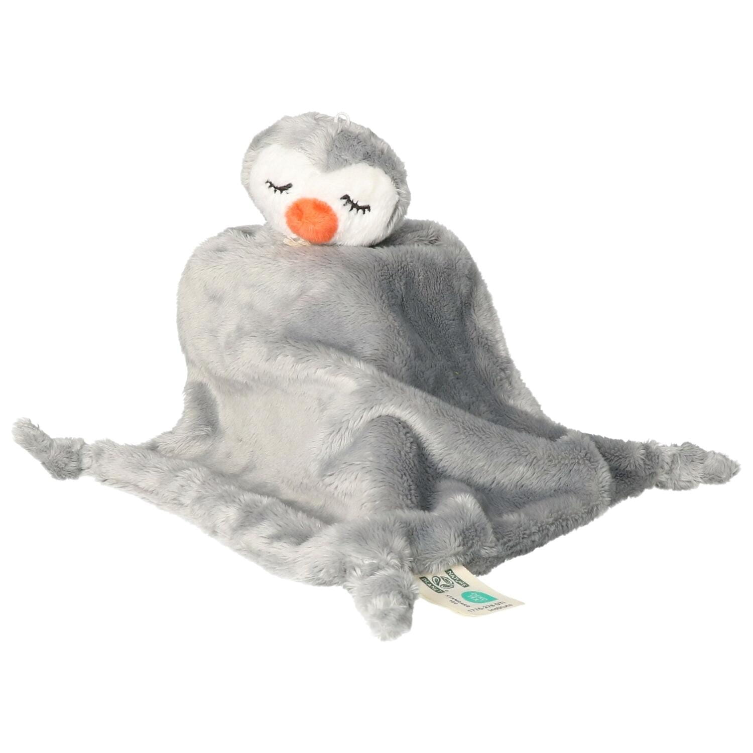 Nature Planet pinguin tuttel/knuffeldoekje - pluche - 40 cm - baby knuffel - kraamcadeau
