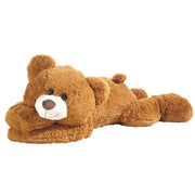 Heunec beer knuffel - pluche - lichtbruin - liggend - 120 cm - Pluchen speelgoed