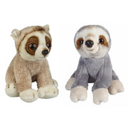bosdieren-zachte-pluche-knuffels-2x-stuks-grootoog-lorie-aapje-en-luiaard-van-15-cm_10364161