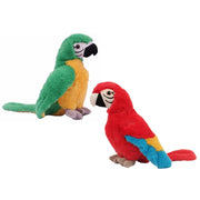 papegaai-knuffel-set-van-2-pluche-24-cm-groen-rood_10439163