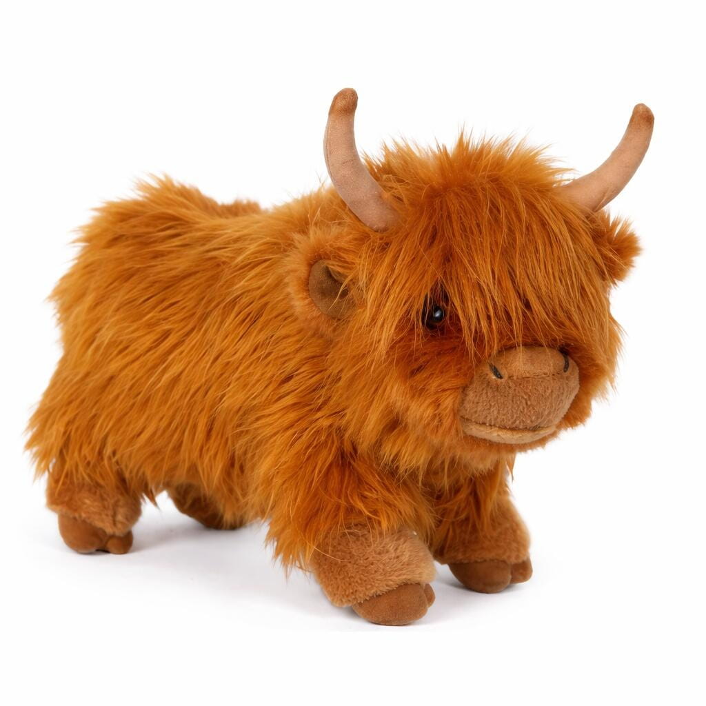 Heunec Schotse Hooglander knuffel - pluche - 30 cm - bruin - Pluchen speelgoed