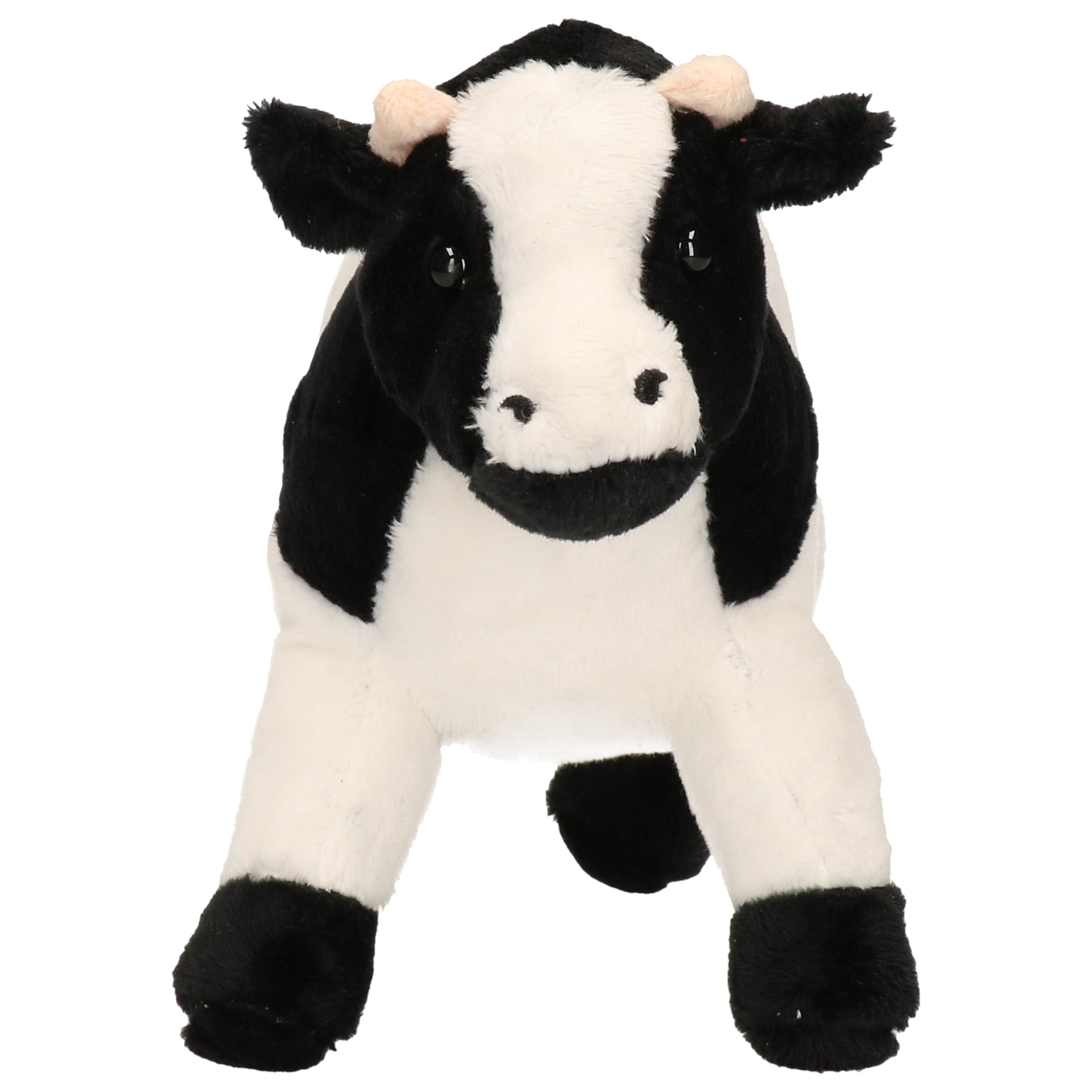 Cornelissen koe knuffel - pluche - 23 cm - zwart/wit - boerderij - Pluchen speelgoed