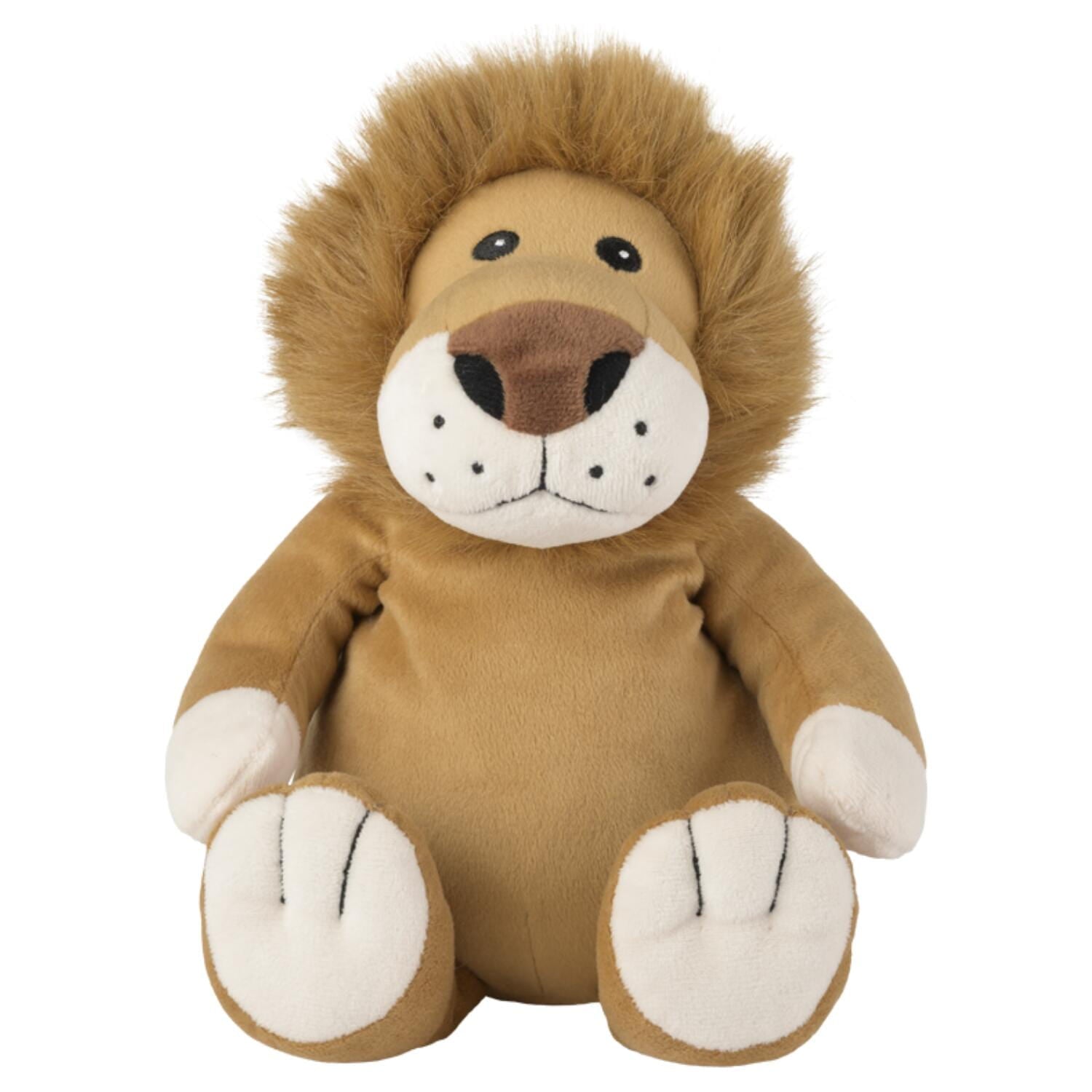 Warmies leeuw knuffel - bruin - 30 cm - magnetron - warmteknuffel - Pluchen speelgoed