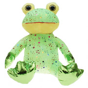 Pluche groene kikker knuffel - glitters - 30 cm - speelgoed - Pluchen speelgoed