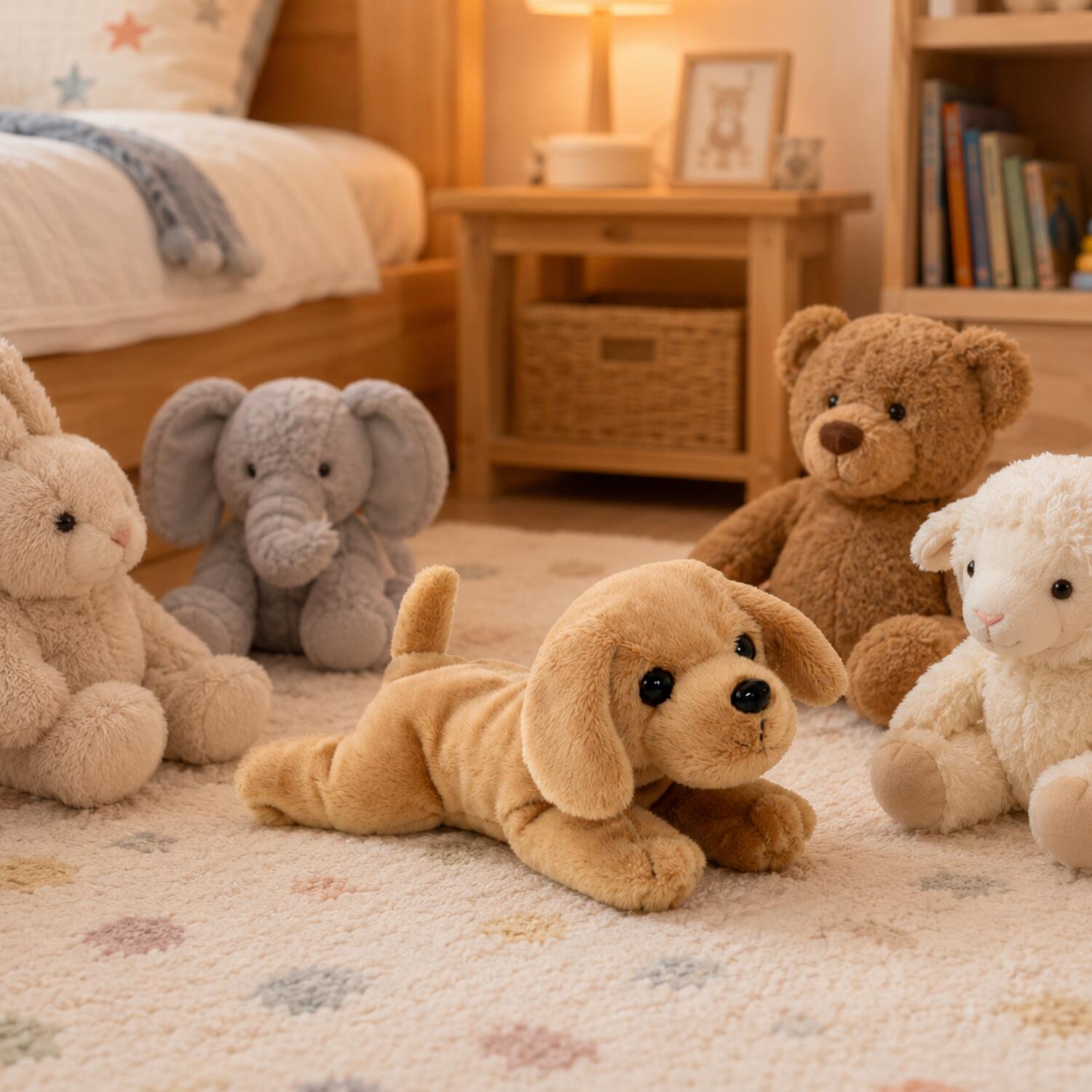 Labrador hond knuffel blond - pluche - 18 cm - dierenknuffel - Pluchen speelgoed