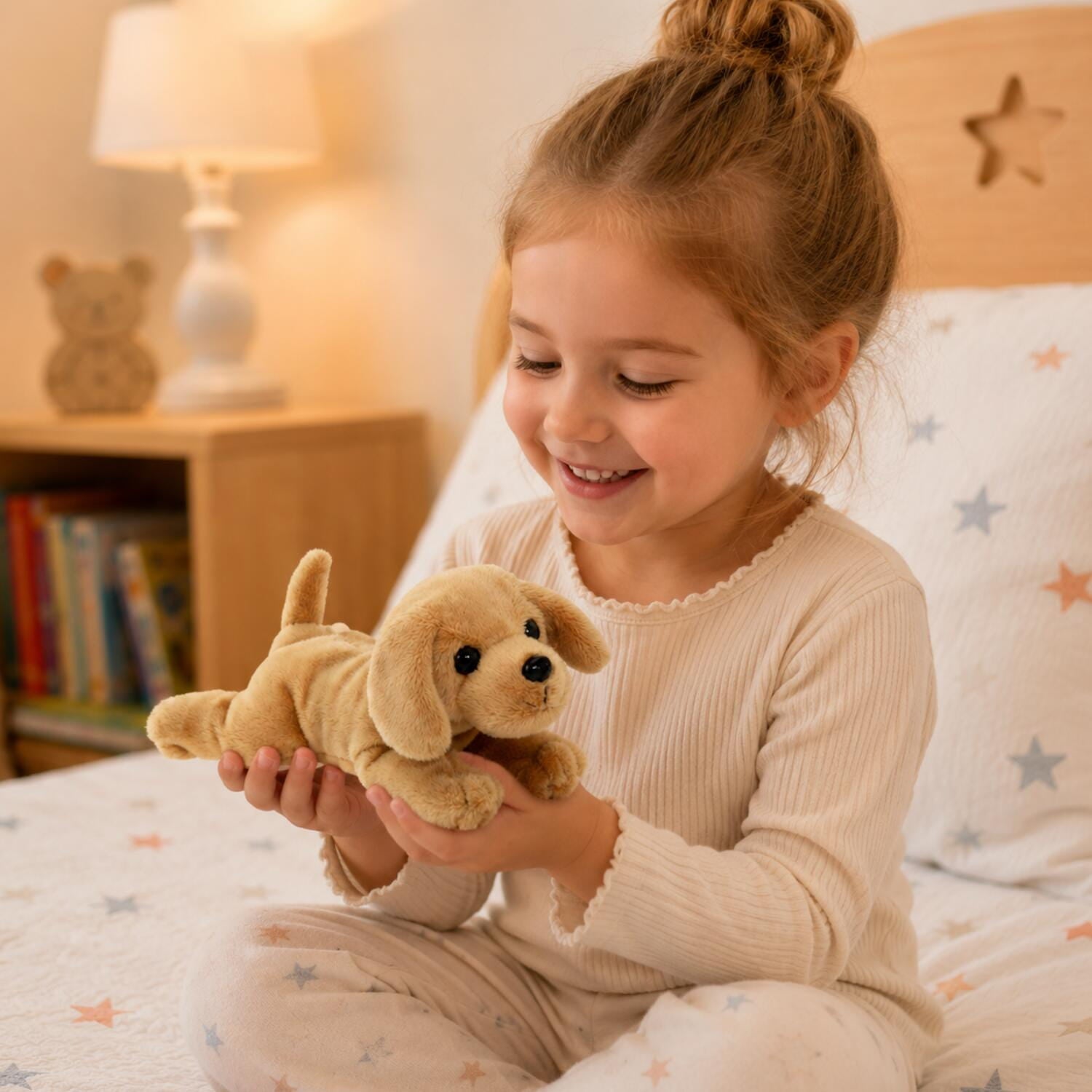 Labrador hond knuffel blond - pluche - 18 cm - dierenknuffel - Pluchen speelgoed