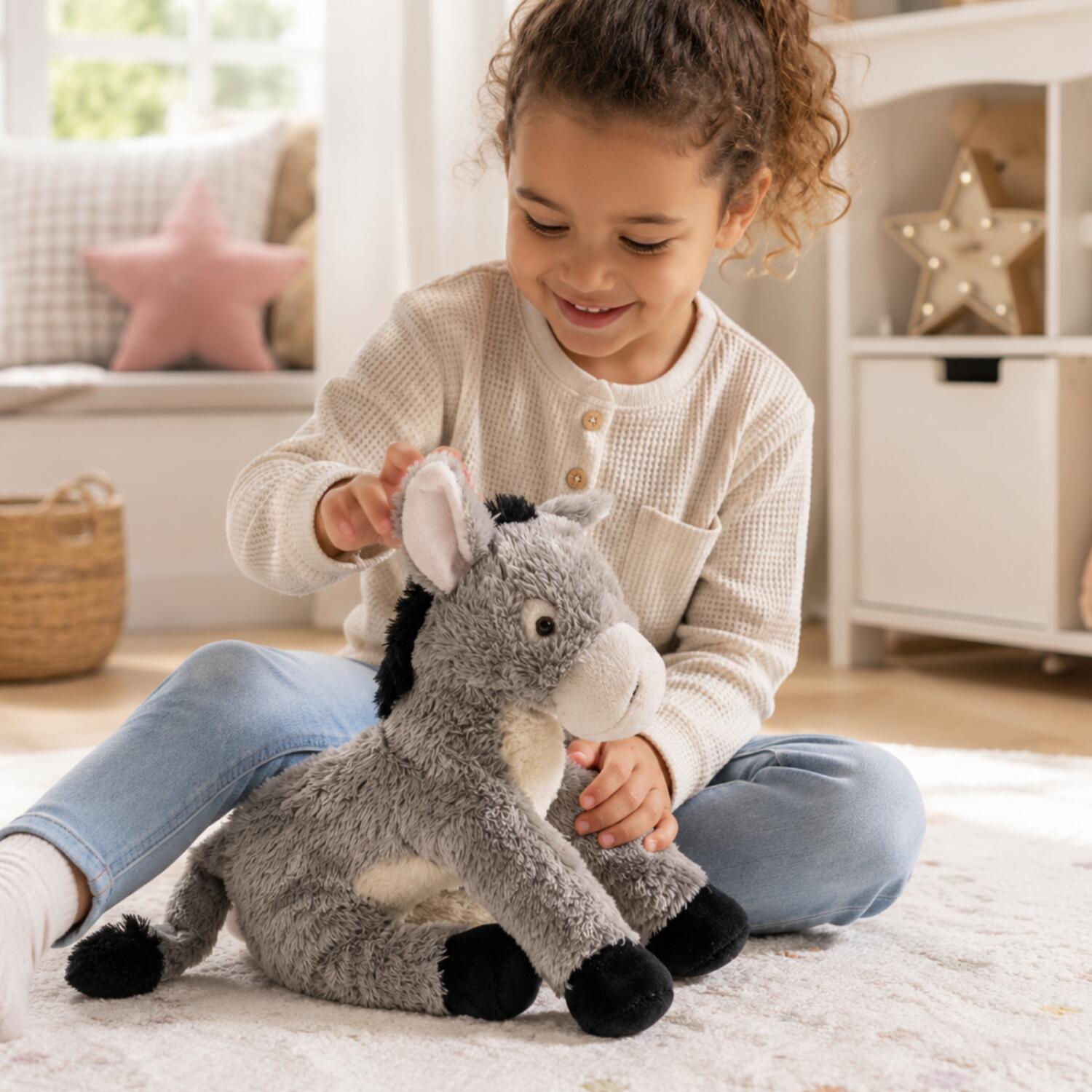 cornelissen-ezel-knuffel-pluche-grijs-34-cm-boerderij_10326195-3