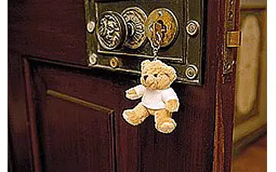 Teddybeer sleutelhanger - 10 cm - pluche - dierenknuffel - Pluchen speelgoed