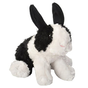 Wild Republic Hollander konijn knuffel - pluche - zwart/wit - 18 cm - Pluchen speelgoed