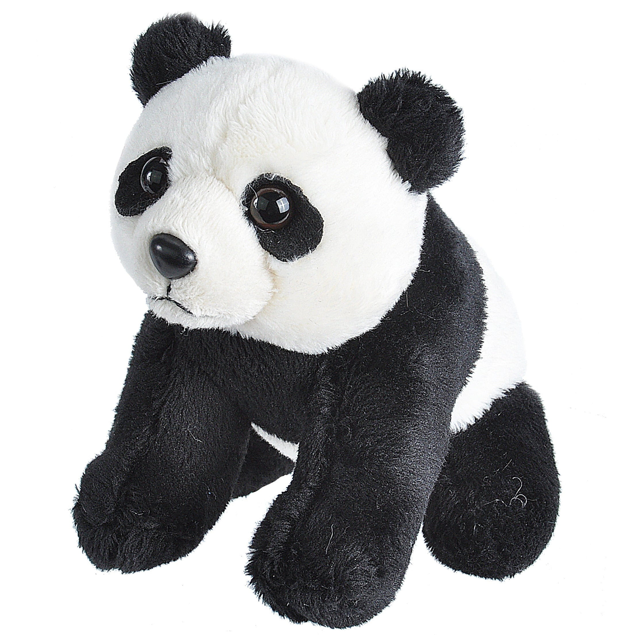 Wild Republic panda knuffel - pluche - 13 cm - zwart/wit - Pluchen speelgoed