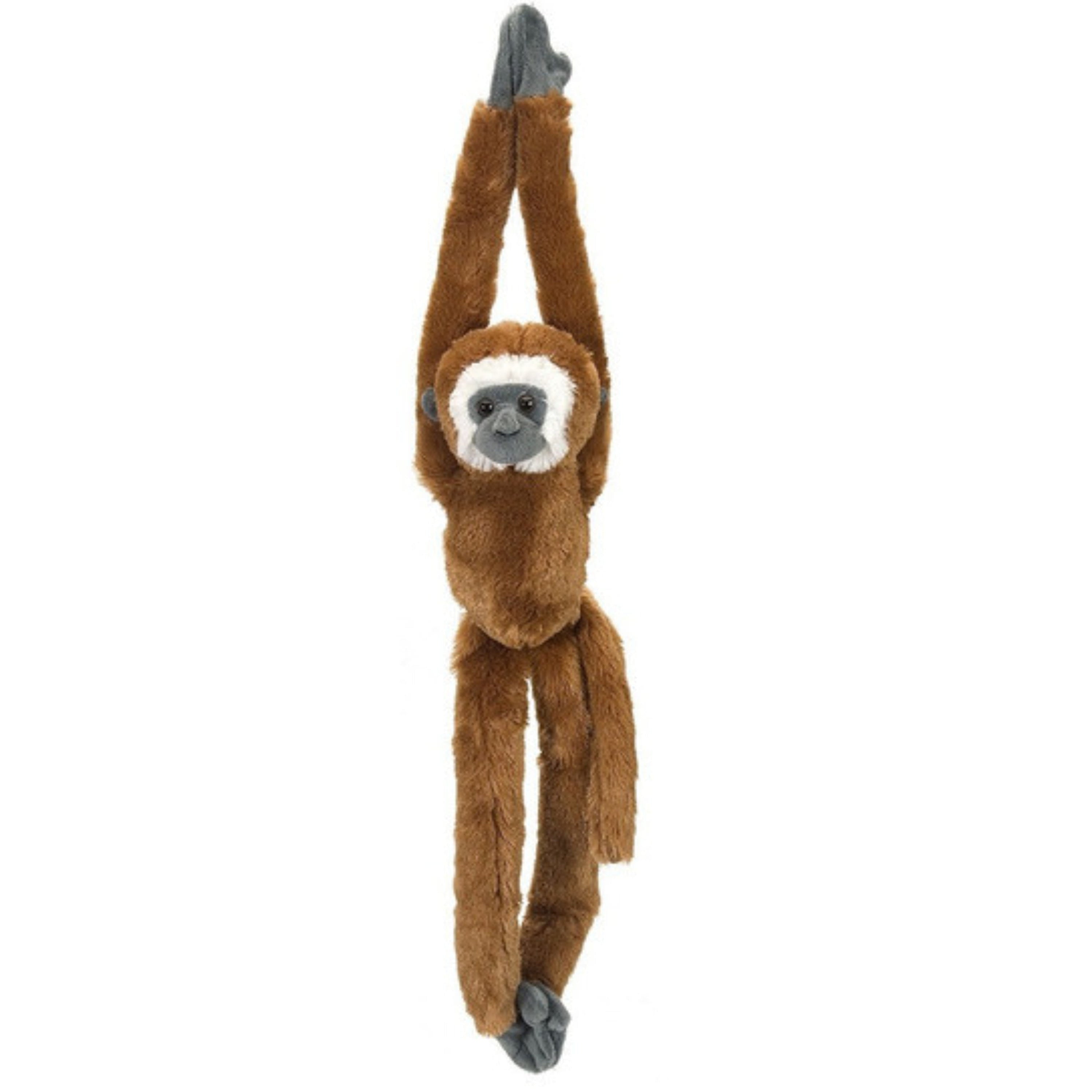 Wild Republic gibbon knuffel - pluche - bruin - 51 cm - aap - Pluchen speelgoed