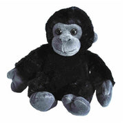 Wild Republic gorilla knuffel - pluche - 18 cm - zwart - Pluchen speelgoed