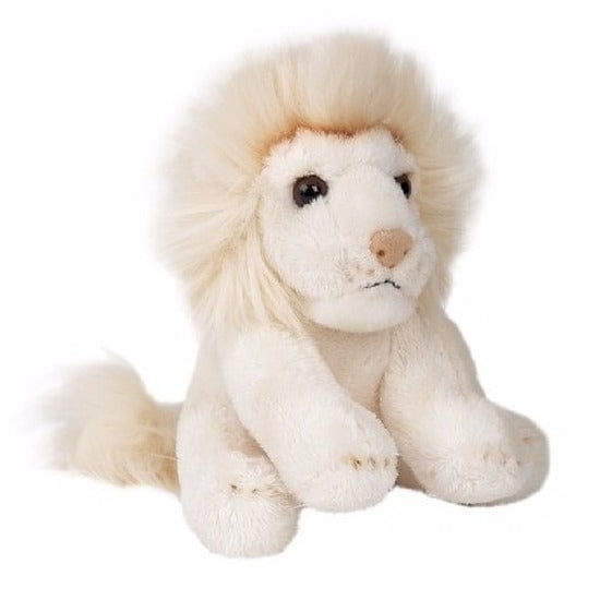 Witte leeuw knuffel - pluche - 15 cm - zittend - Pluchen speelgoed