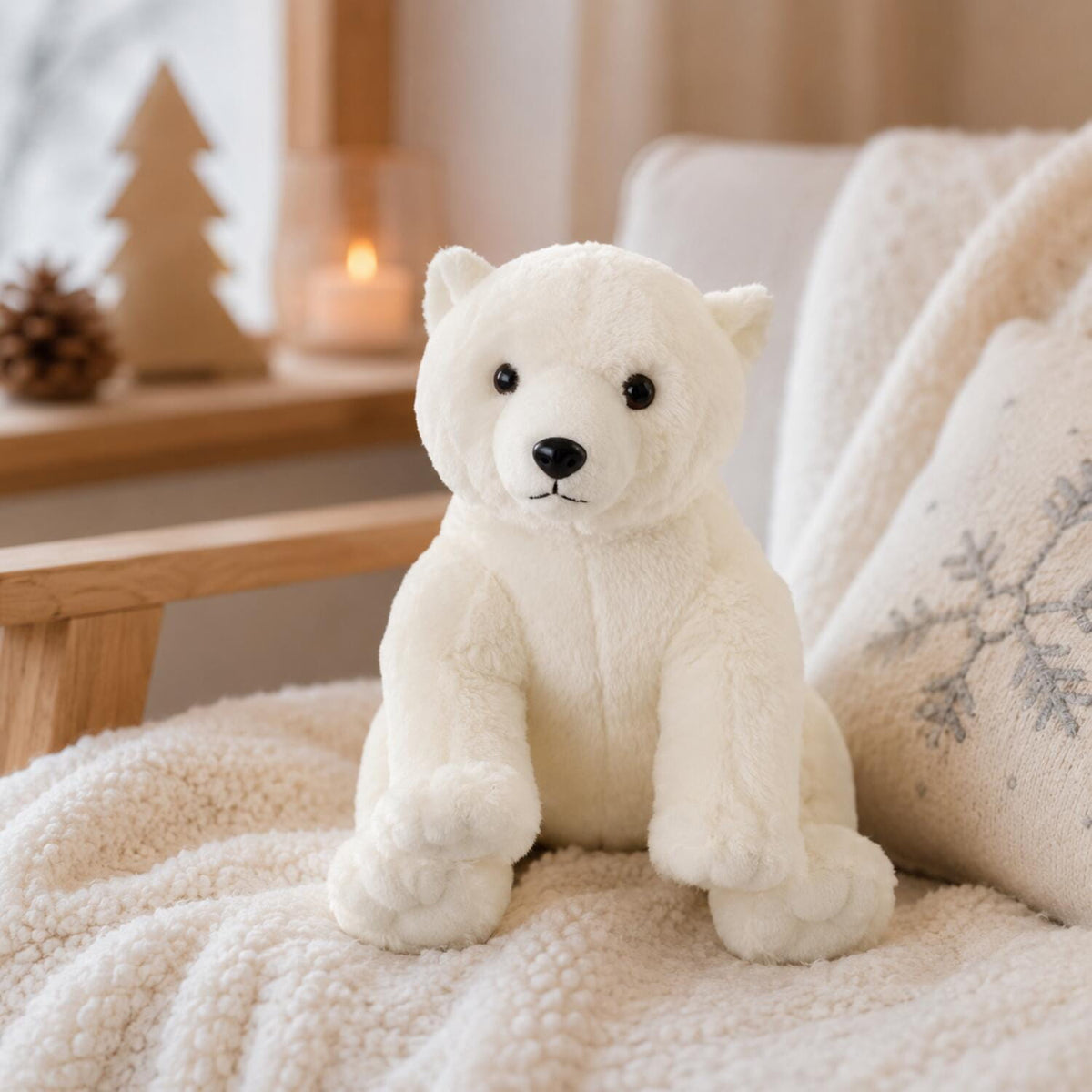 Ravensden ijsbeer knuffel - pluche - 30 cm - noordpool - Pluchen speelgoed