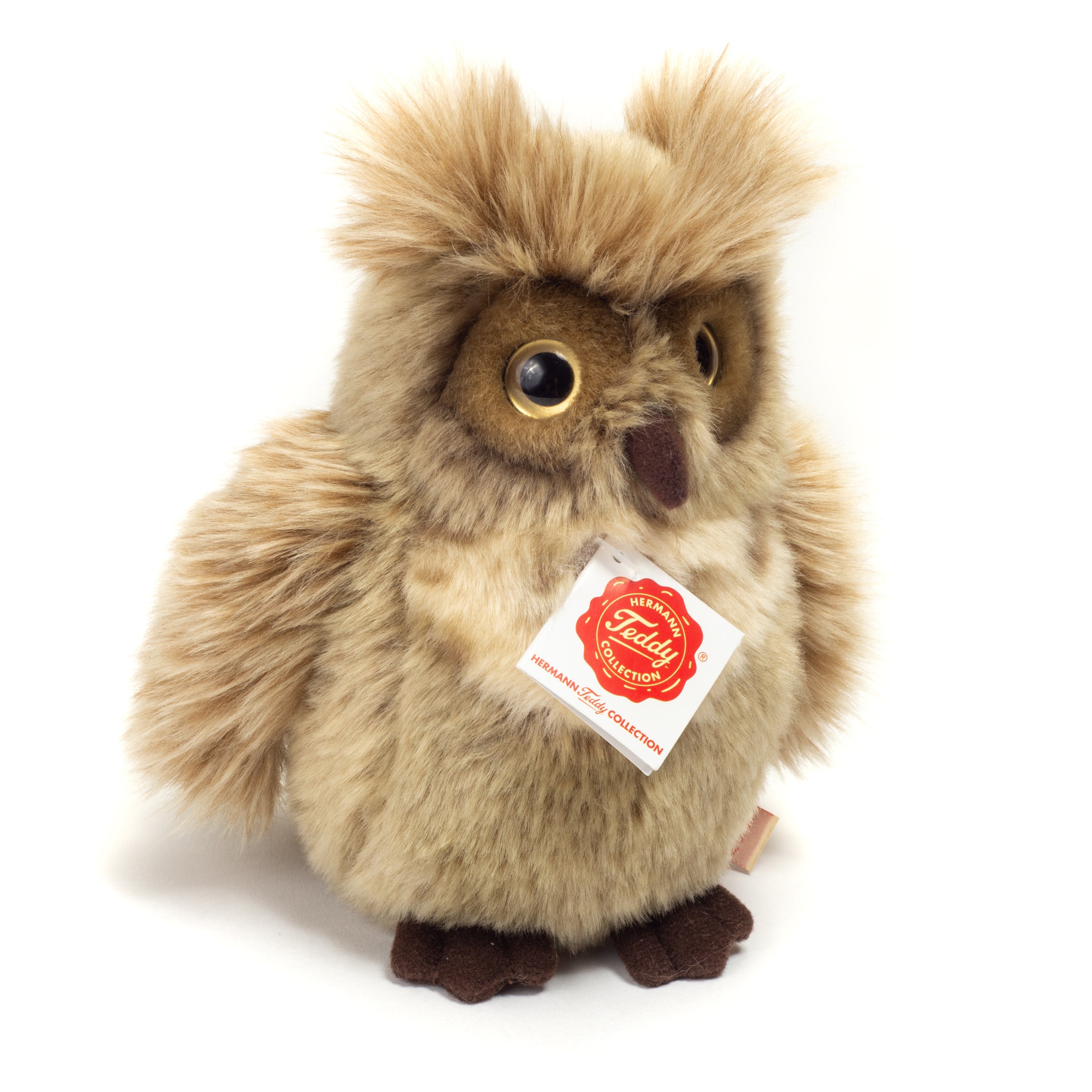 uil-knuffel-zachte-pluche-bruin-17-cm-hermann-teddy_10434269-3