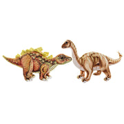 Stegosaurus & Brontosaurus knuffel - pluche - set van 2 - dinosaurussen - 38 en 45 cm - Pluchen speelgoed