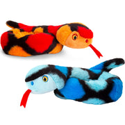 pluche-knuffel-dieren-kleine-opgerolde-slangen-rood-en-blauw-65-cm_10366272