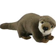 Nature Planet otter knuffel - pluche - bruin - 28 cm - rivierotter - Pluchen speelgoed