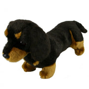 Teckel knuffel hond - pluche - zwart/bruin - 42 cm - Pluchen speelgoed