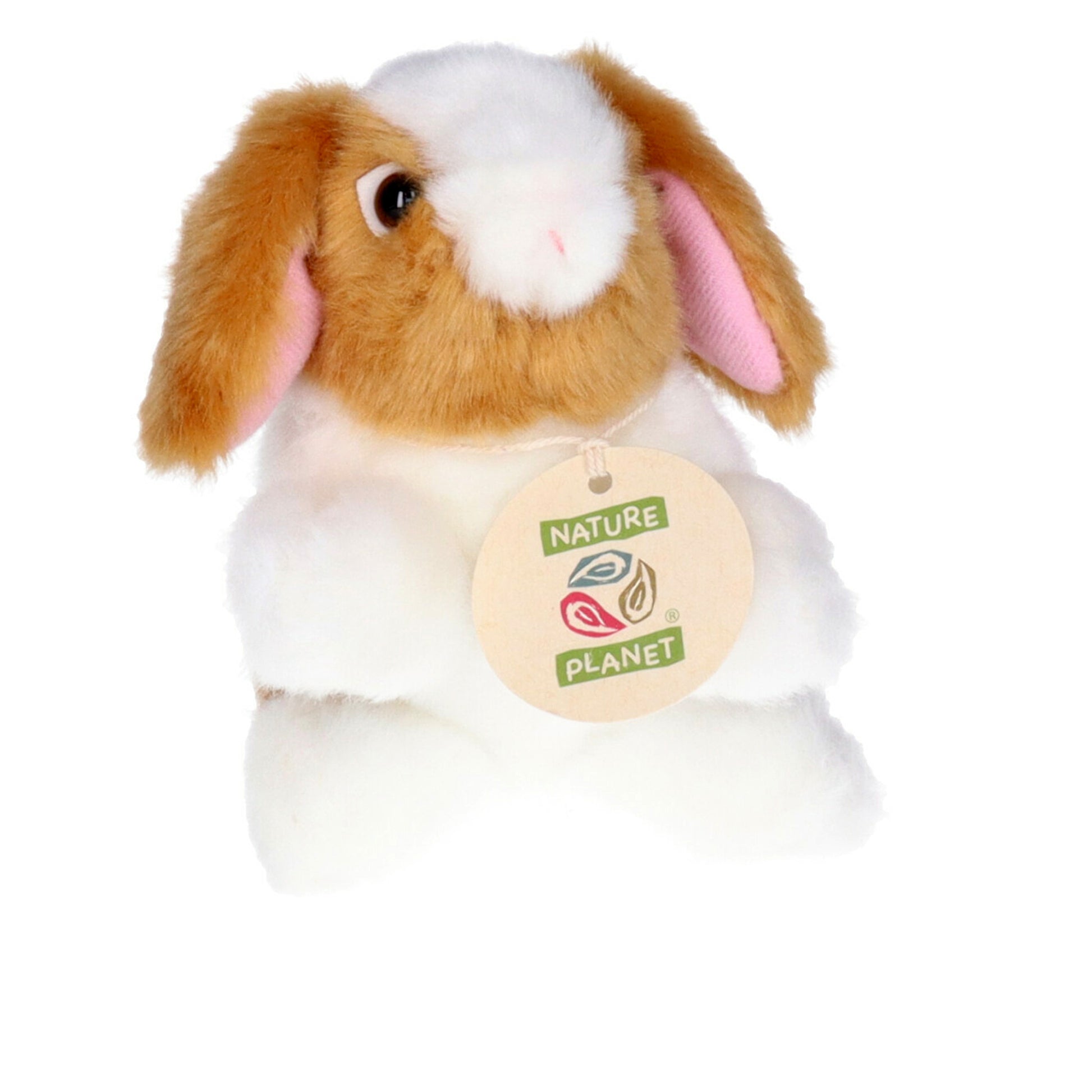 pluche-knuffel-konijn-bruin-wit-18-cm_10046288-2