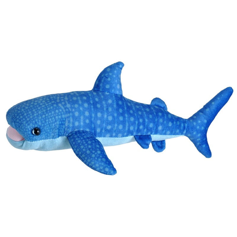 Wild Republic walvishaai knuffel - blauw - 35 cm - pluche - Pluchen speelgoed