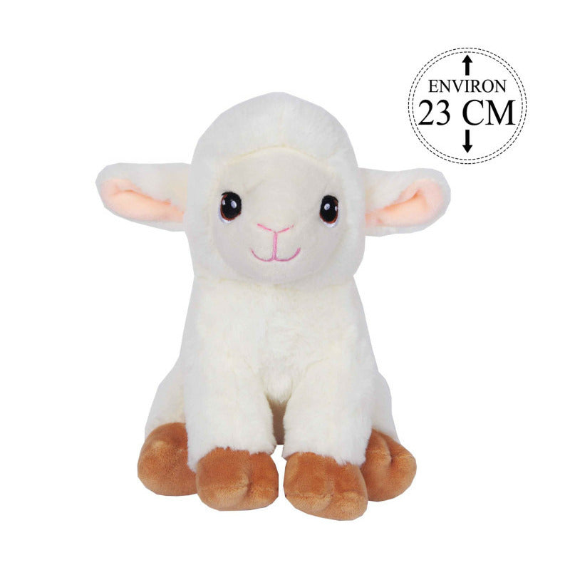 lisa-lammetje-knuffel-zachte-pluche-wit-23-cm_10430290-1