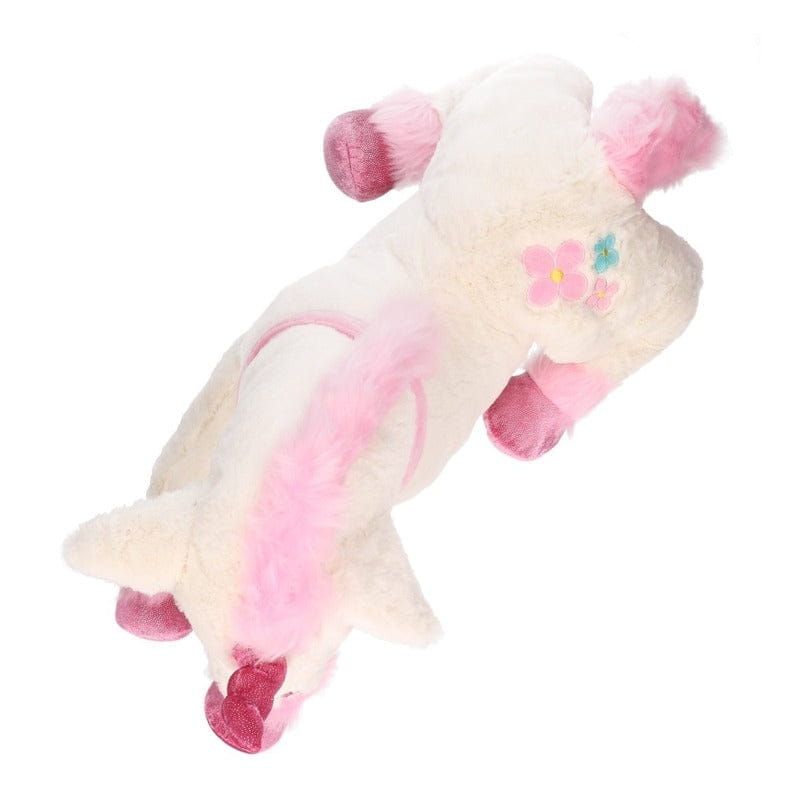 Pluche eenhoorn knuffel - wit/roze - 62 cm - unicorn - Pluchen speelgoed