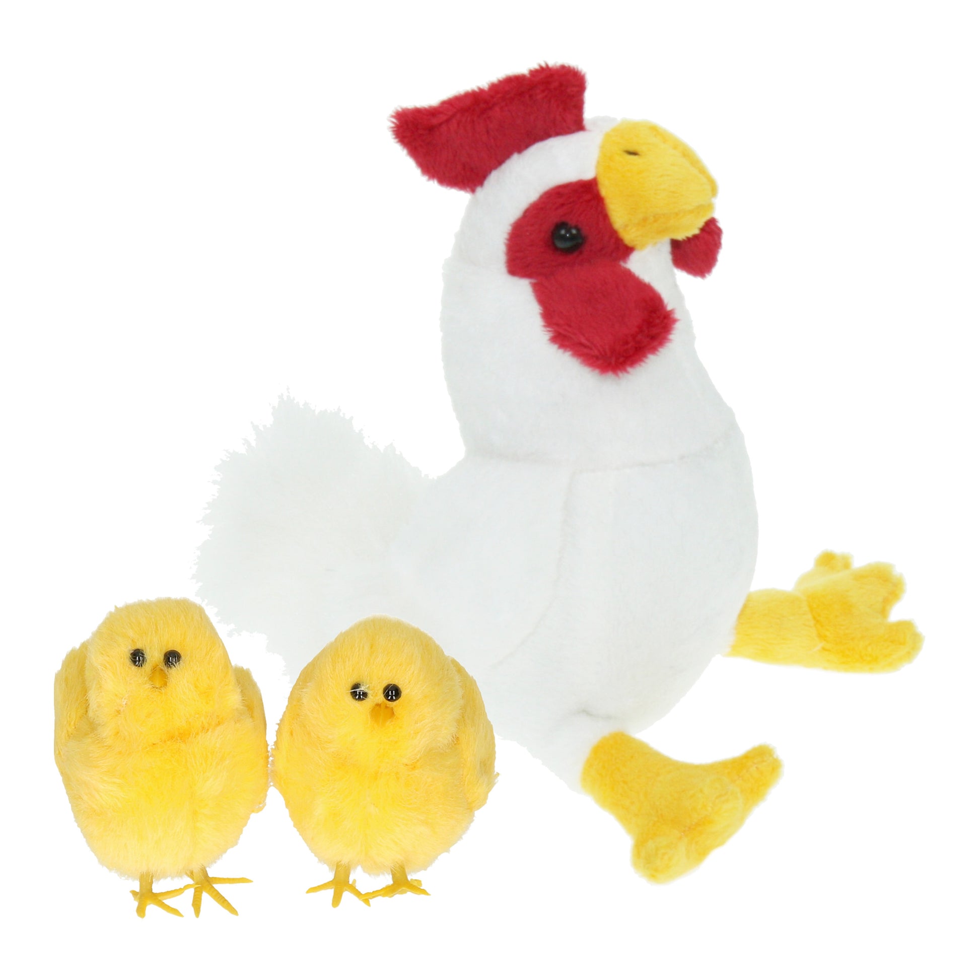 pluche-kip-knuffel-20-cm-multi-kleuren-met-2x-gele-kuikens-7-cm-kippen-familie_10430303
