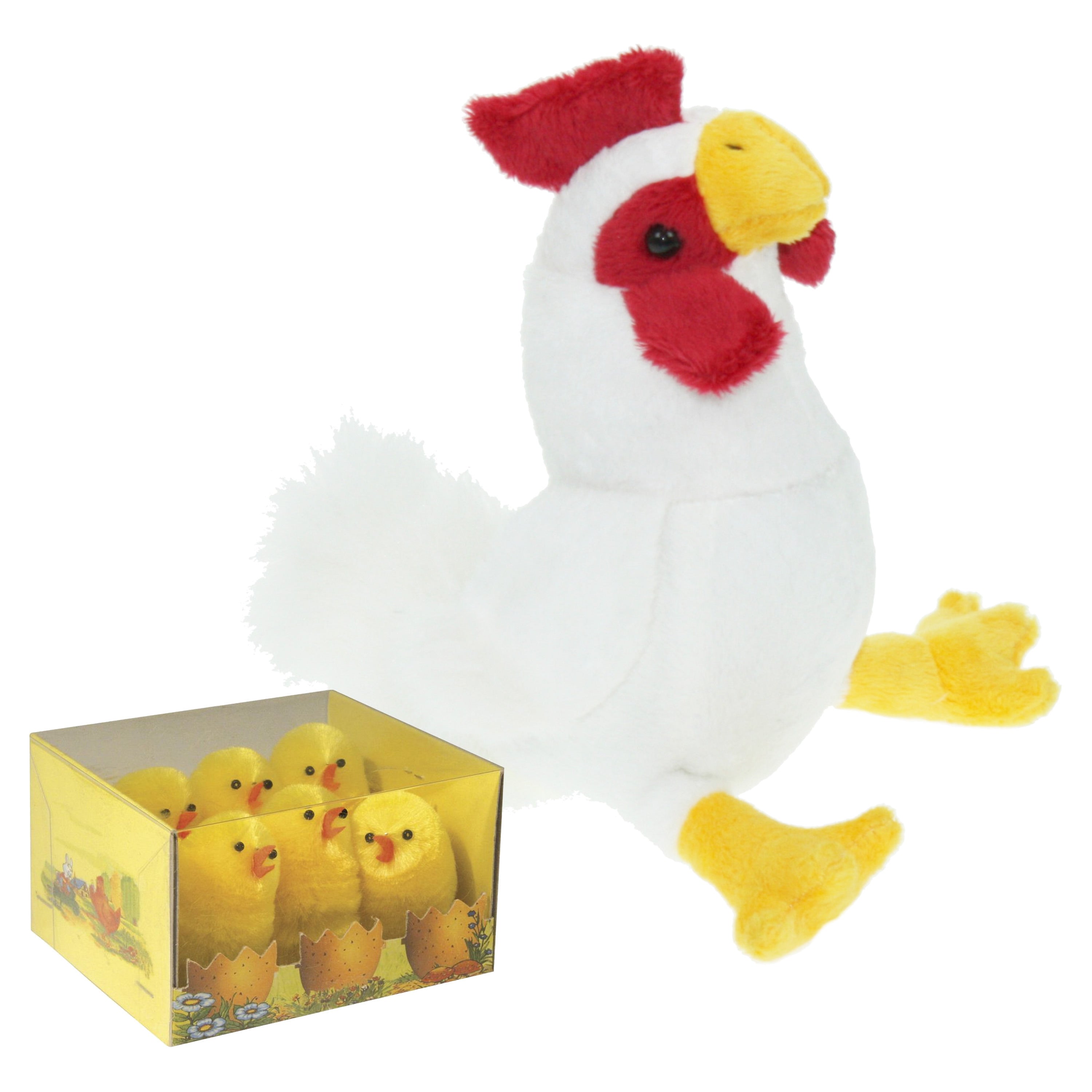 pluche-kip-knuffel-20-cm-multi-kleuren-met-6x-gele-kuikens-van-5-cm-kippen-familie_10430315