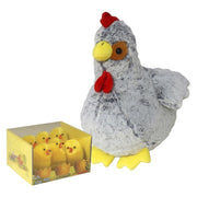 Pluche kip knuffel - 20 cm - multi kleur - kuikens set - Pluchen speelgoed