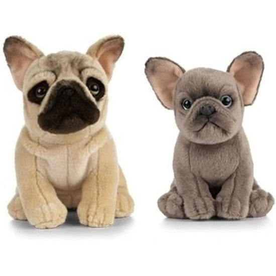 Franse Bulldog knuffel set - pluche - 15 en 25 cm - speelgoed - Pluchen speelgoed