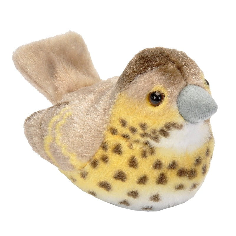 Wild Republic zanglijster knuffel - pluche - 13 cm - vogelknuffel - Pluchen speelgoed