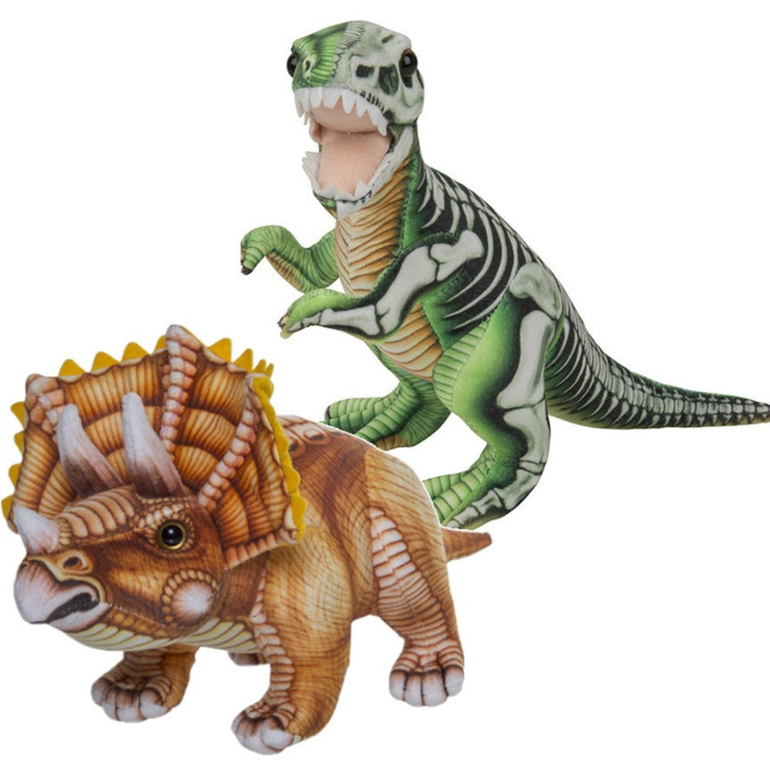 speelgoed-set-van-2x-pluche-dino-knuffels-trex-en-triceratops-van-30-cm_10330328