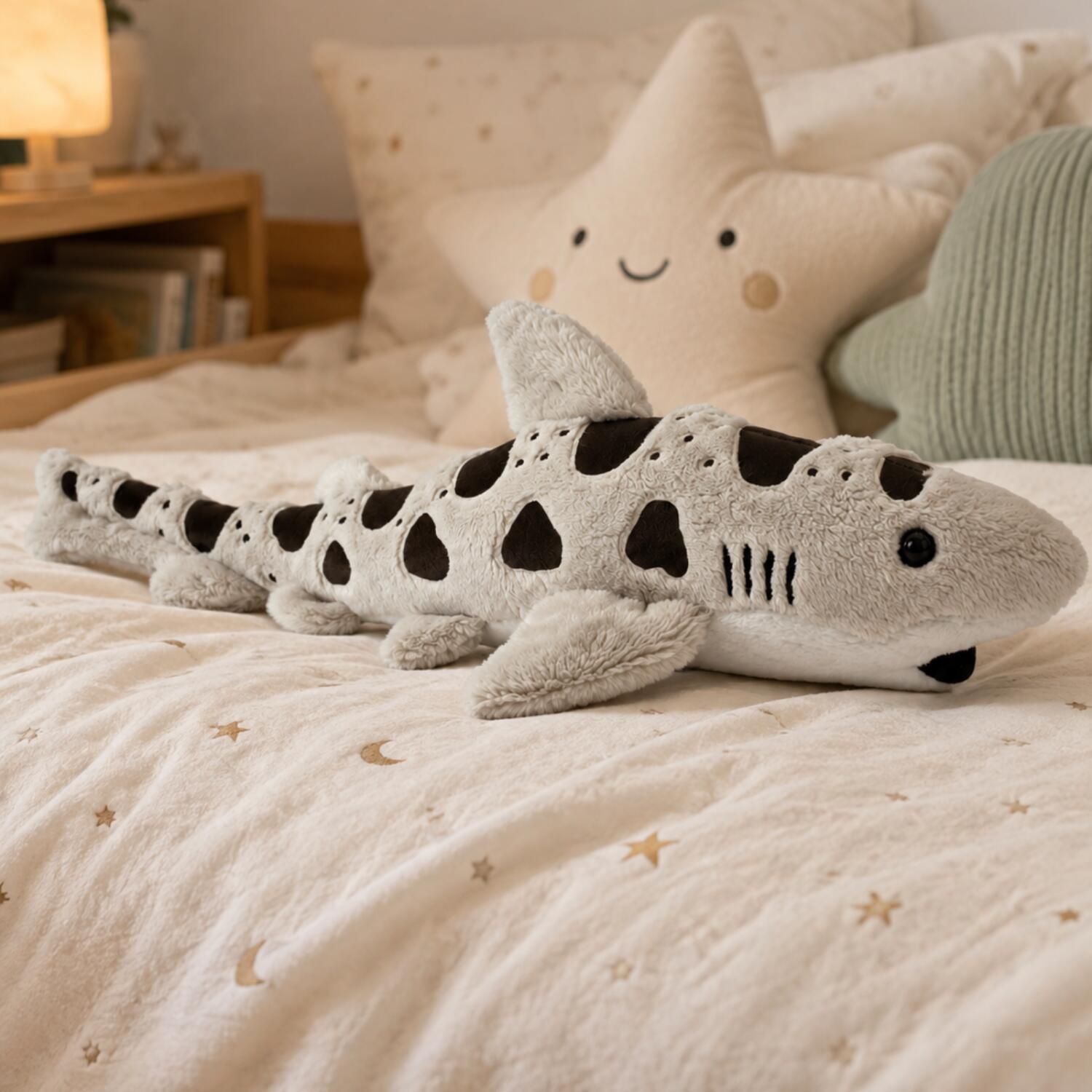 pluche-luipaardhaai-knuffel-grijs-31-cm_10046329-2