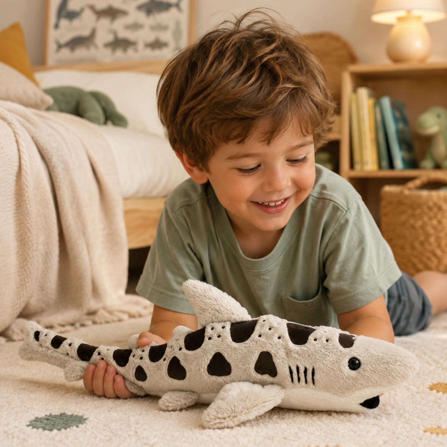 pluche-luipaardhaai-knuffel-grijs-31-cm_10046329-3