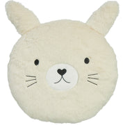 Konijn sierkussen kinderkamer - wit - 30 cm - polyester - Pluchen speelgoed