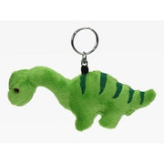 Brontosaurus knuffel sleutelhanger - pluche - 16 cm - groen - Pluchen speelgoed