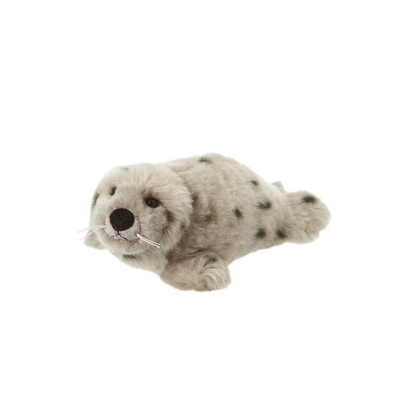 Nature Planet zeehond knuffel - pluche - grijs - 15 cm - Pluchen speelgoed