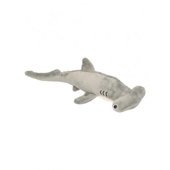 Hamerhaai knuffel - pluche - 26 cm - grijs - knuffel - Pluchen speelgoed