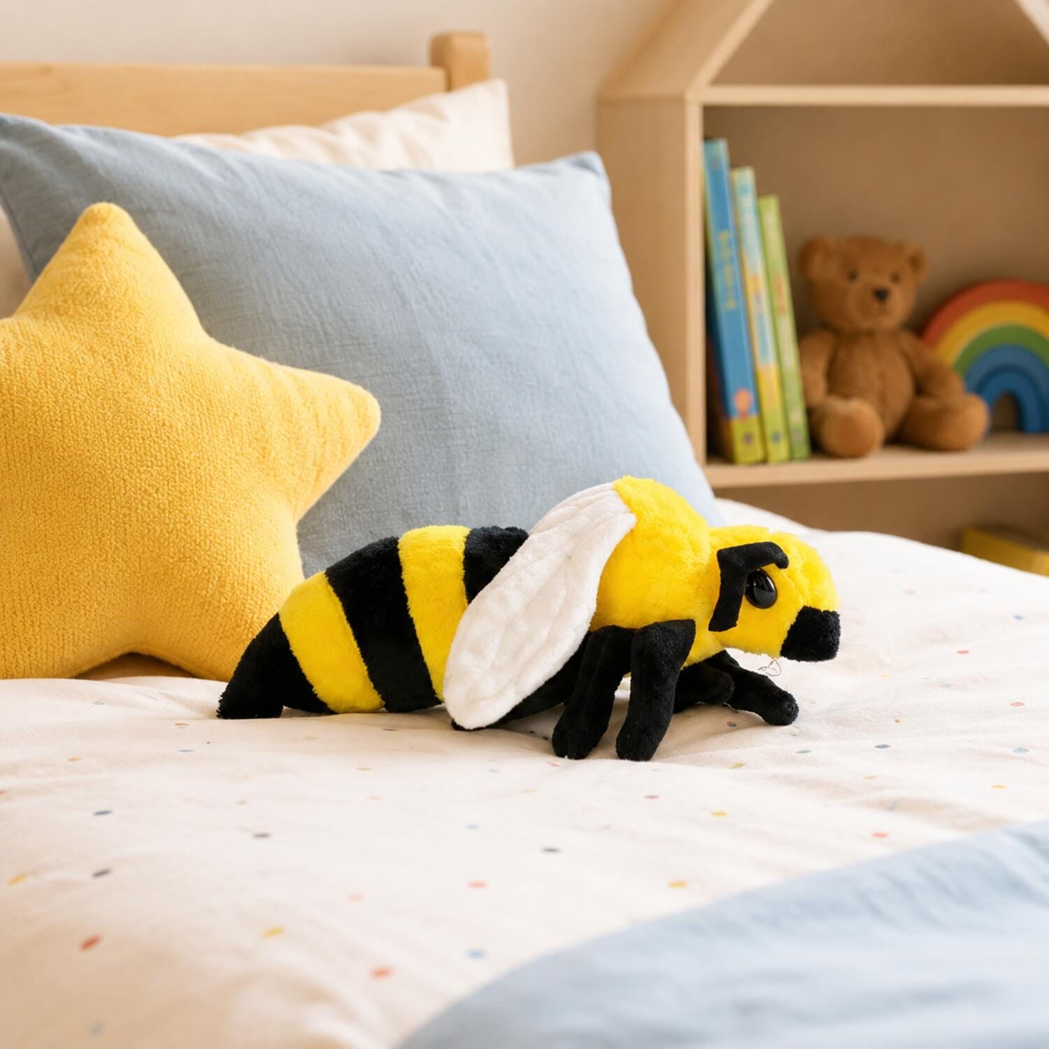 Pluche wesp knuffel - 20 cm - insecten knuffel - Pluchen speelgoed