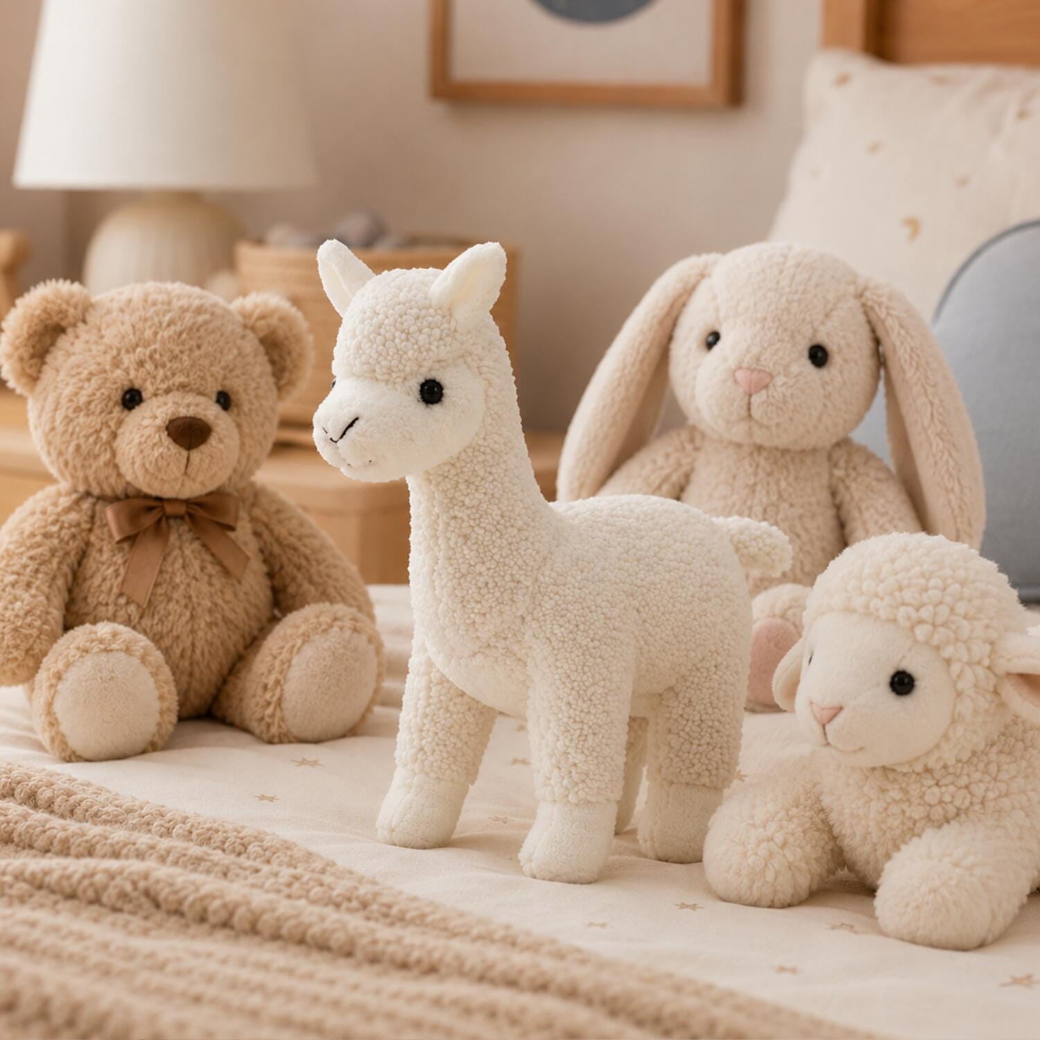 Alpaca knuffel wit - pluche - 23 cm - dierenknuffel - Pluchen speelgoed