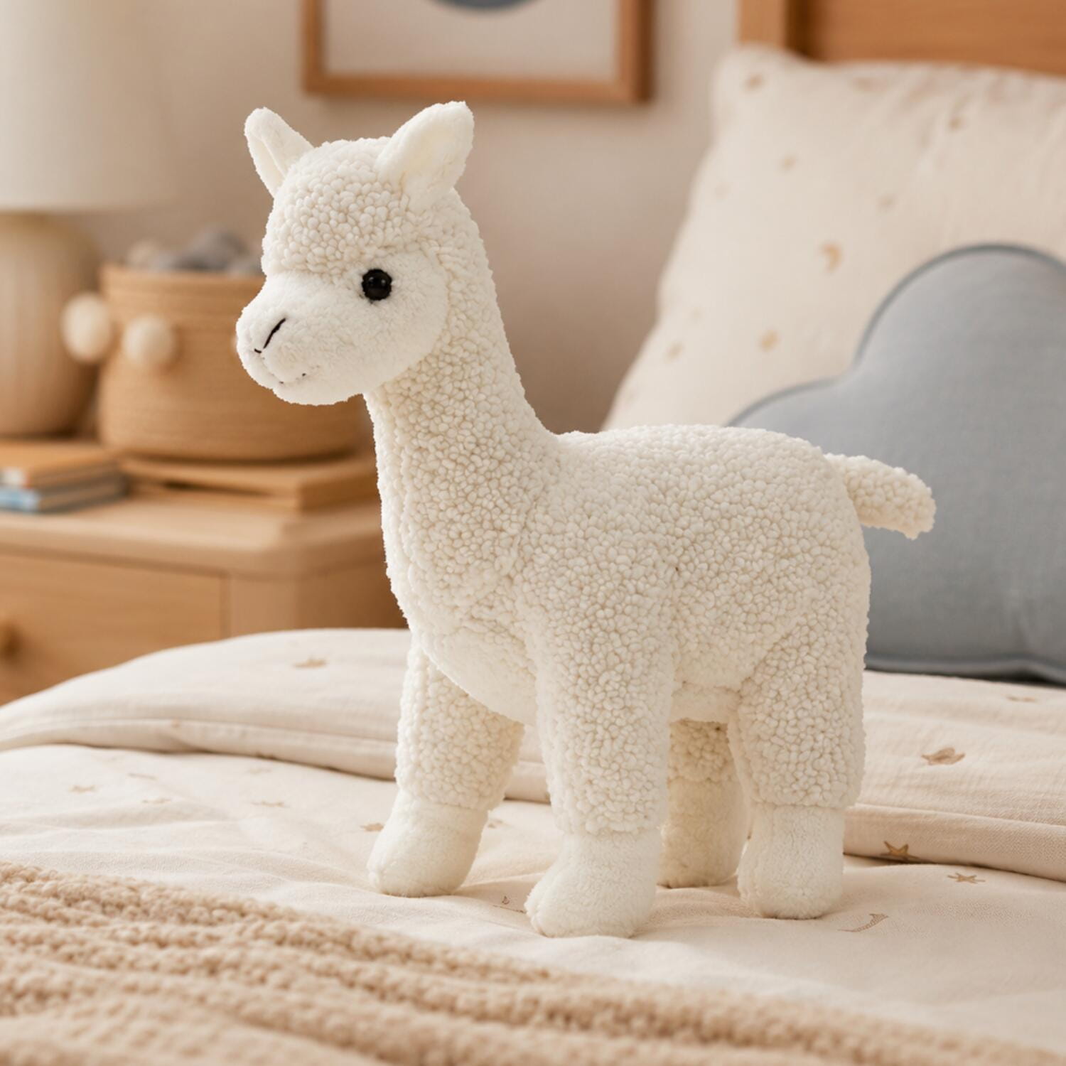 Alpaca knuffel wit - pluche - 23 cm - dierenknuffel - Pluchen speelgoed