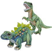 Dino knuffels set - pluche - T-Rex en Stegosaurus - 30 cm - Pluchen speelgoed