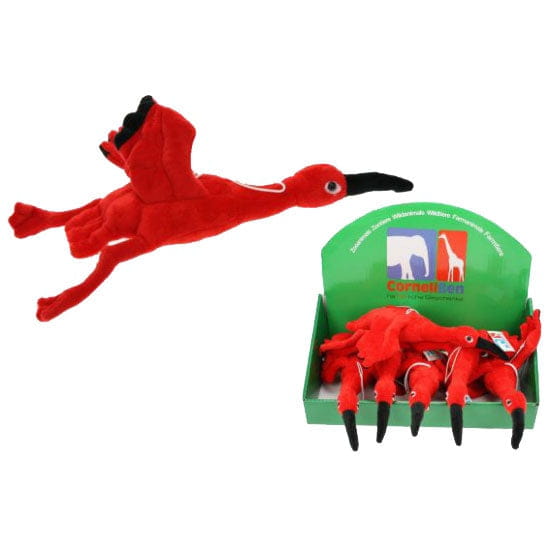 Cornelissen rode ibis knuffel - pluche - 34 cm - tropische vogel - Pluchen speelgoed